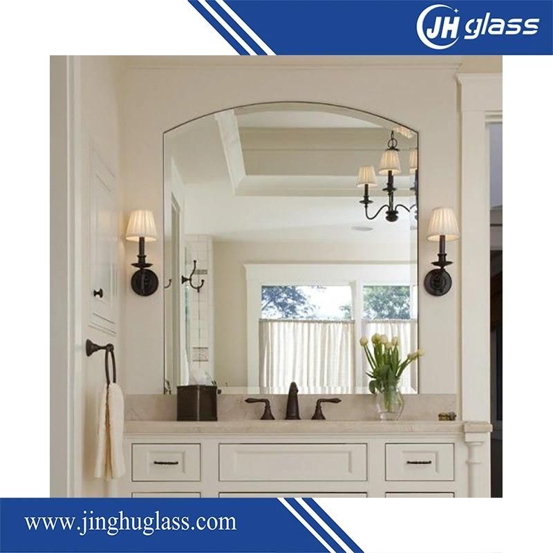 Double Layer Home Decorative Bathroom Make up Resin with Shelf Mirror