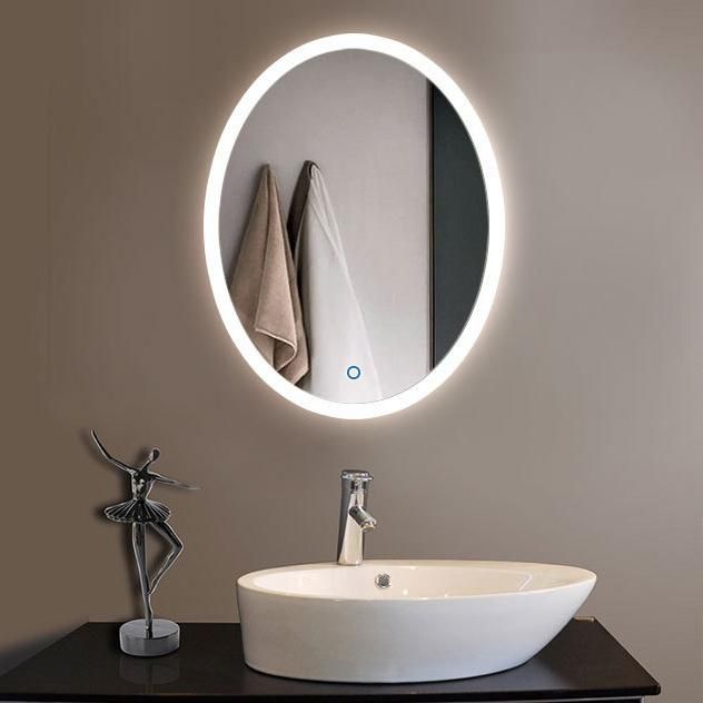 Wholesale Luxury Home Decorative Smart Mirror Wholesale LED Strip Bathroom Backlit Wall Glass Vanity Mirror White Color