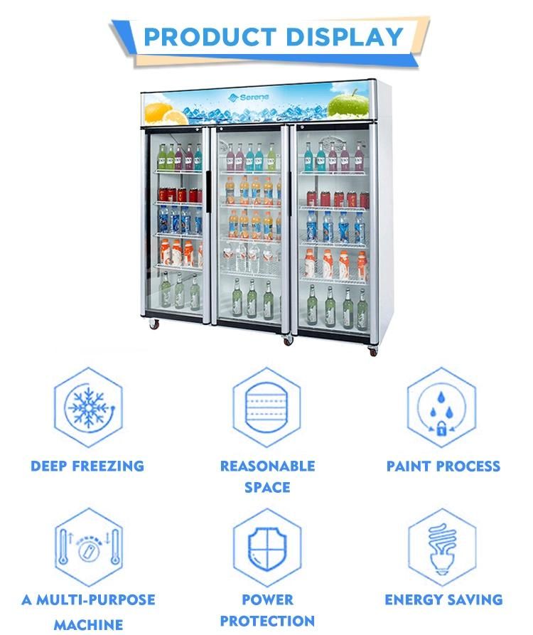 Hot Sale Supermarket Milk/Vegetable/Drink Refrigerating Showcase/Upright Display Cooler for Supermarket