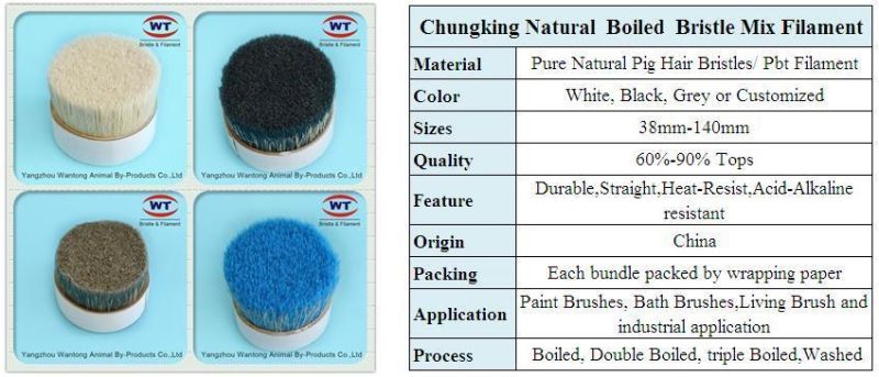 Natural Bristle Mix Solid Tapered Filament for Paint Brush