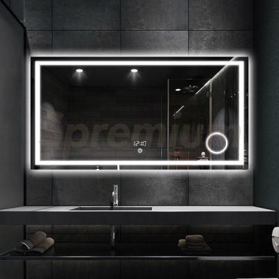 PVC Waterproof Bathroom Cabinet Home Decorative Smart Mirror Wholesale LED Bathroom Backlit Wall Glass Vanity Mirror