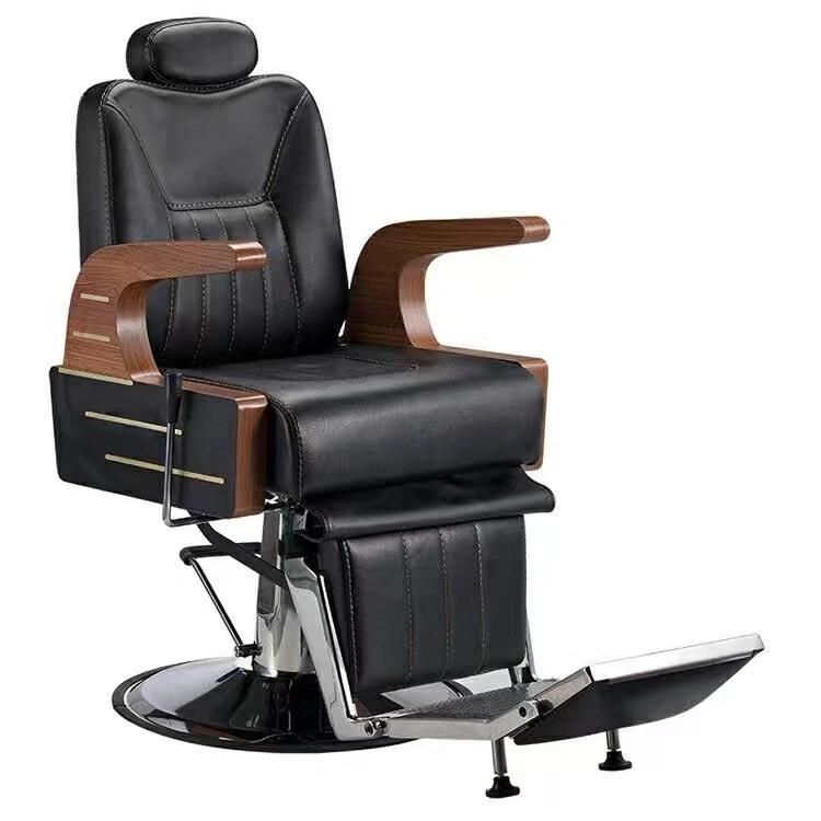 Hl-9307 Salon Barber Chair for Man or Woman with Stainless Steel Armrest and Aluminum Pedal