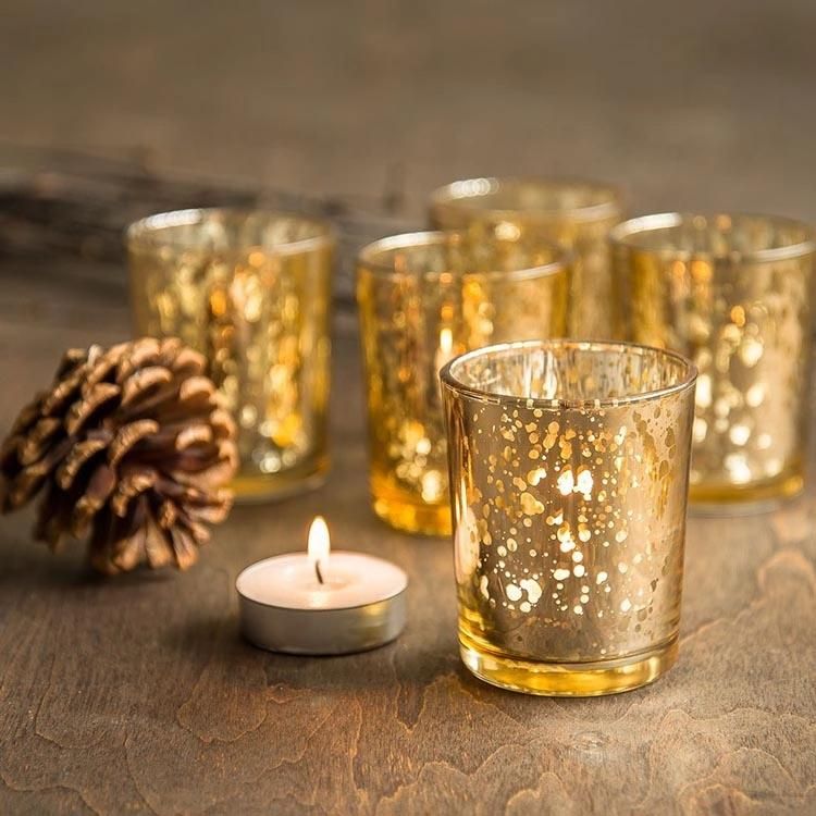 New Design Customized Style Glass Tealight Candle Holder Jar Home Decorative Glass Candle Jar