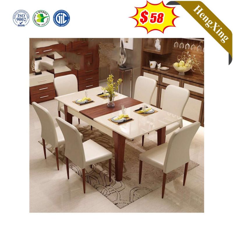 Fixed Folded Rectangle Wooden Modern Set Home Dining Table