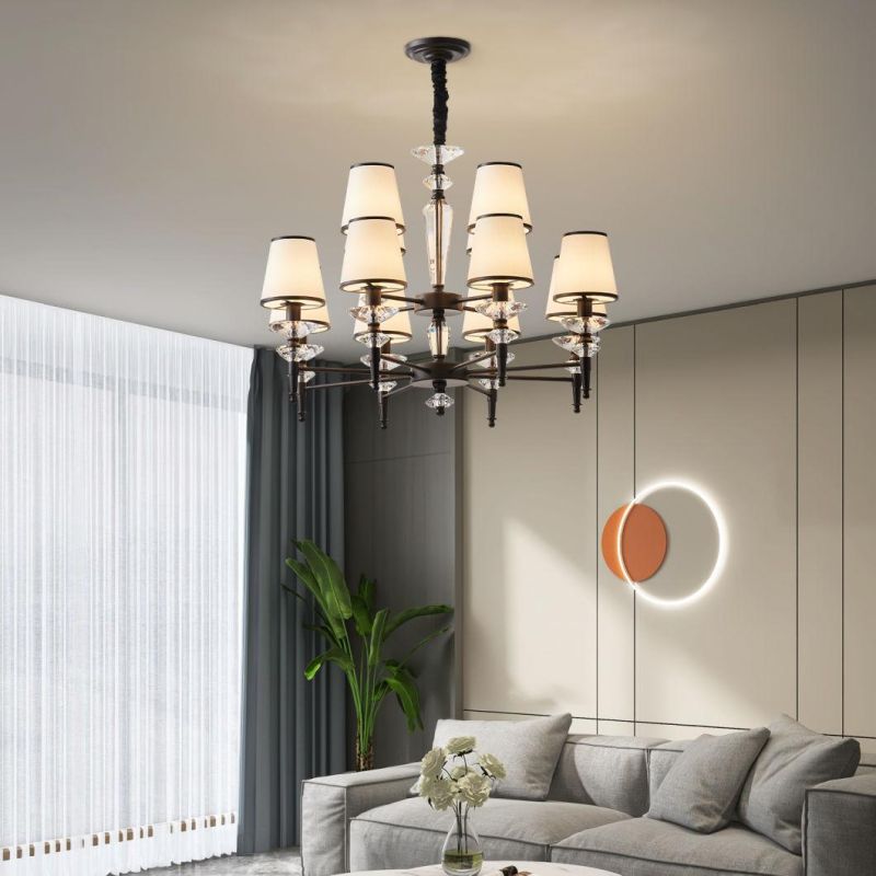 Modern Style for Home Lighting Furniture Decorate Indoor Lights Effect in Hotel Lobby/Bedroom/Living Room Designer Factory Supply Glass Chandelier