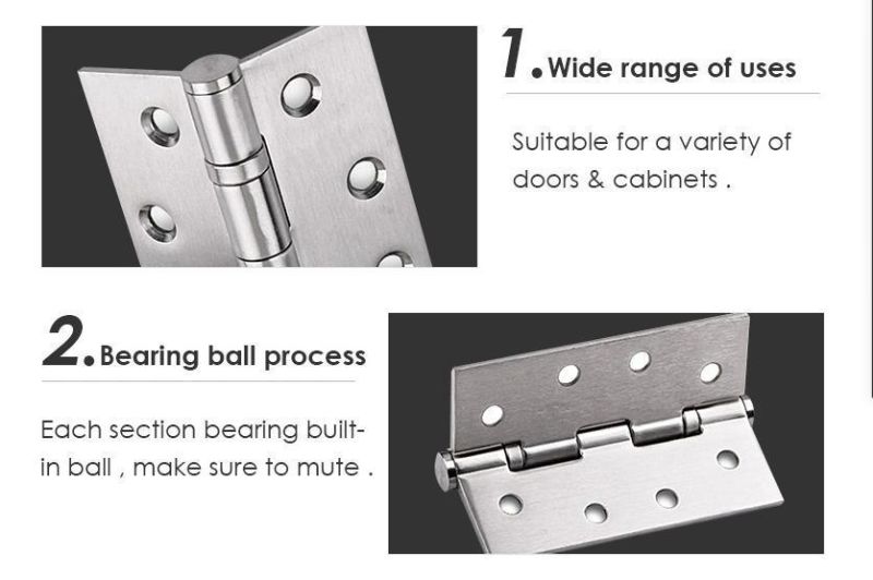 SUS304 Stainless Steel Door Hinge for Wooden/Glass Door