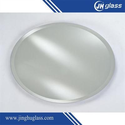 Frameless Silver Mirror Glass with Polished Edge for Bathroom, Wash Basin Mirror with Metal Hangers