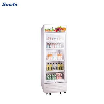 High Quality Fan Cooling Drink Chiller Commercial Glass Upright Display Refrigerator Fridge Showcase