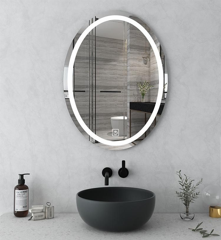 Oval Round IP44 Waterproof Illuminated Backlit LED Bathroom Mirror Lighting China Manufacturer