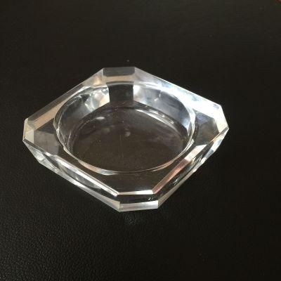 Square Single Hole Glass Candle Holder &amp; Candlestick