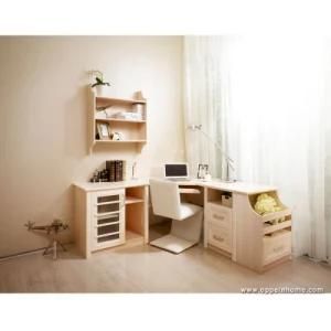 Oppein Office Wood Study Computer Desk Table with Bookcase (ST11215)