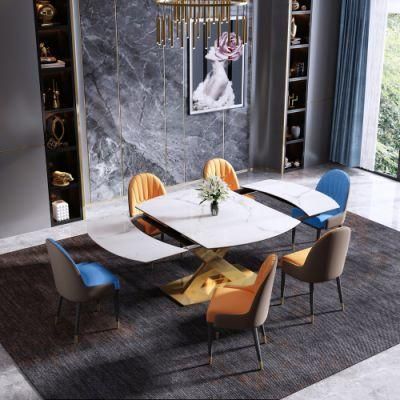 Modern Marble Kitchen Dining Room Set Table Restaurant Furniture for Living Room