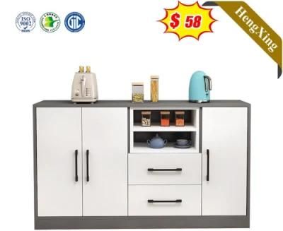 Simple White Large-Capacity Tea Cabinet Multi-Function Four-Door Sideboard Shoe Cabinet