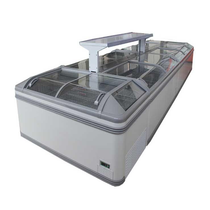 Best Price Commercial Chest Showcase Sliding Glass Door Island Freezer/Supermarket Freezer