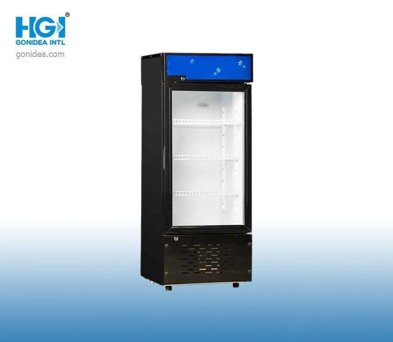Pulling Type Double Glass Door 505L Upright Display Showcases for Supermarket LC-1000kxa