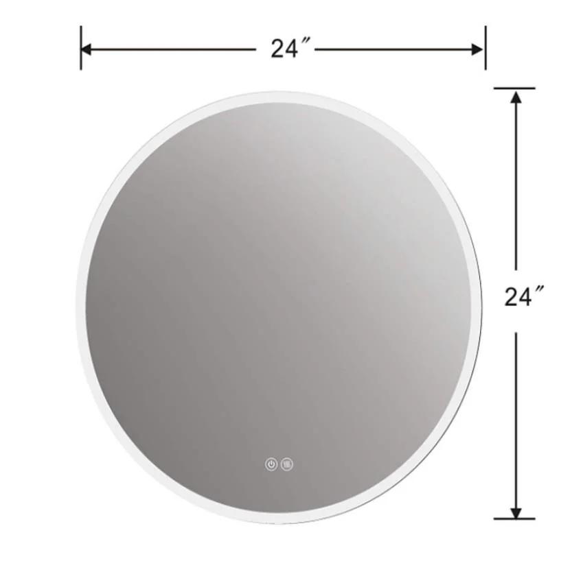 Home Decor Round & Touch Sensor LED Lighting Bathroom Mirror