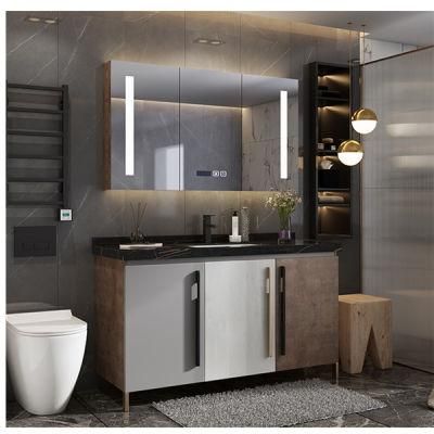 Bathroom Smart Nordic Light Luxury Bathroom Cabinet Combination Floor Type Washing Hand Wash Basin Pool Bathroom Wash Basin