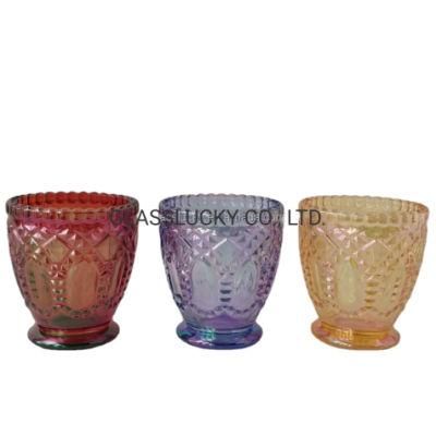 Wholesale Candle Holder Candlestick Wedding Jars Glass Candle Jar Glass Candle Holder for Home Decor