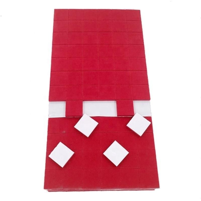 18*18*3+1mm Red Rubber with Cling Foam of Glass Separator EVA Rubber Spacers on Sheets