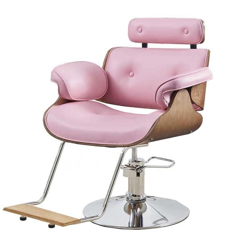 Hl-1228 Salon Barber Chair for Man or Woman with Stainless Steel Armrest and Aluminum Pedal