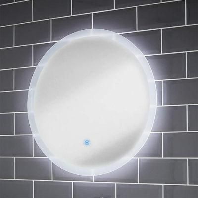 500 mm Modern Round Bathroom LED Lighted Mirror with Additional Features