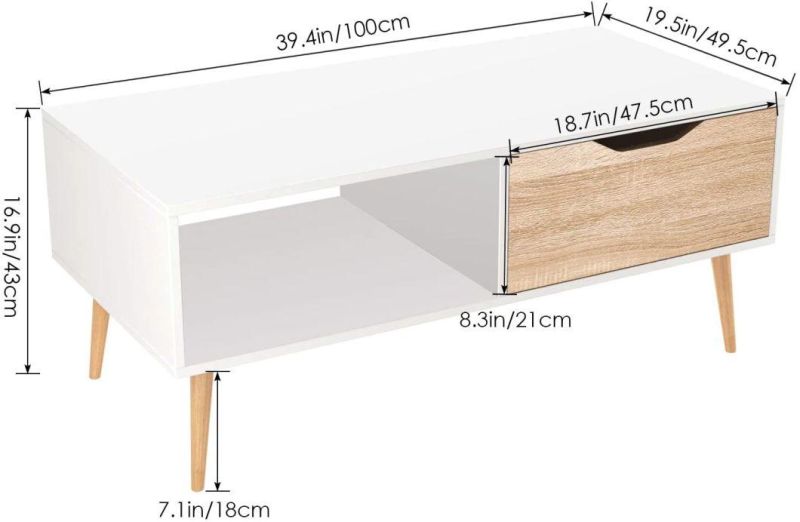 Modern Space Saving Living Room Cheap Wood Coffee Tables