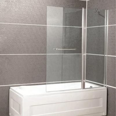 Wide-Use Chrome Round Pivot Bathtub Shower Screen Tempered Glass Bath Screen