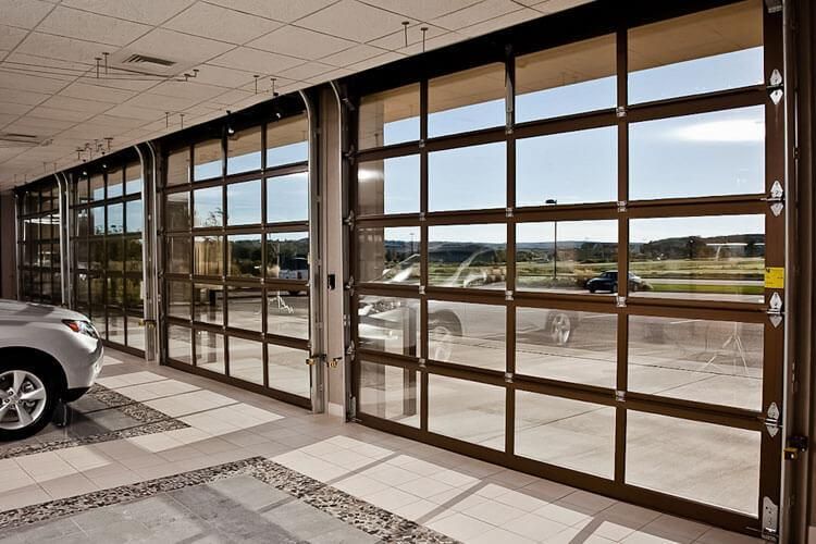 Aluminum Folding Sliding Cabinet Commercial Glass Doors
