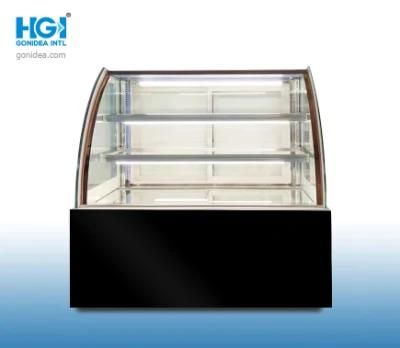 1200mm Commercial Display Chiller Glass Door Bakery Display Cabinet Cake Showcase Hcs-12