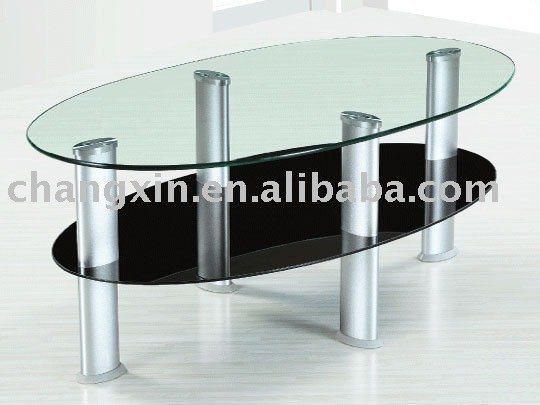 Factory Direct Sales Ellipse Glass Coffee Table