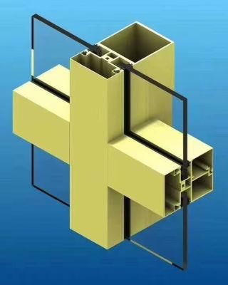 Curtain Wall System Aluminium Extrusion Profile for High Office Building