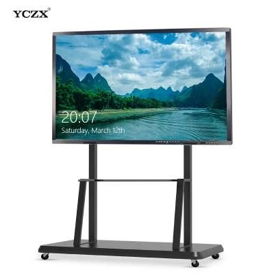 Interactive Whiteboard Mobile TV Stand Fixture with Wheels for Interactive Board