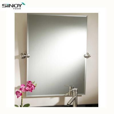 Double Mirror Silver Mirror Glass Rectangle Hinged Mirror