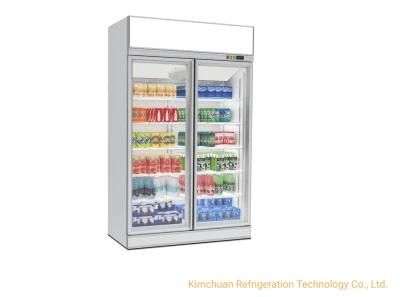 Top Light Box Showcase Chiller Display Commercial Refrigerator Cabinet