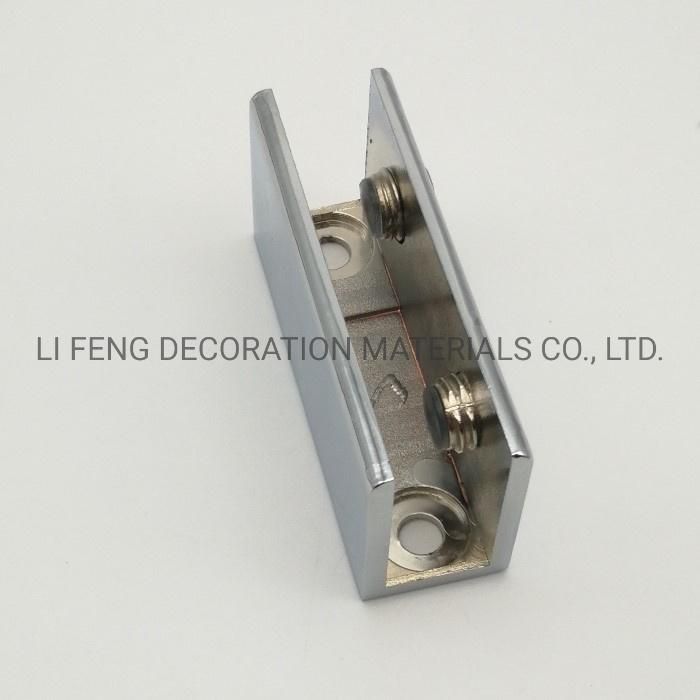 Zinc Alloy Rectangle Glass Fixed Clip for Shower Room Hardware