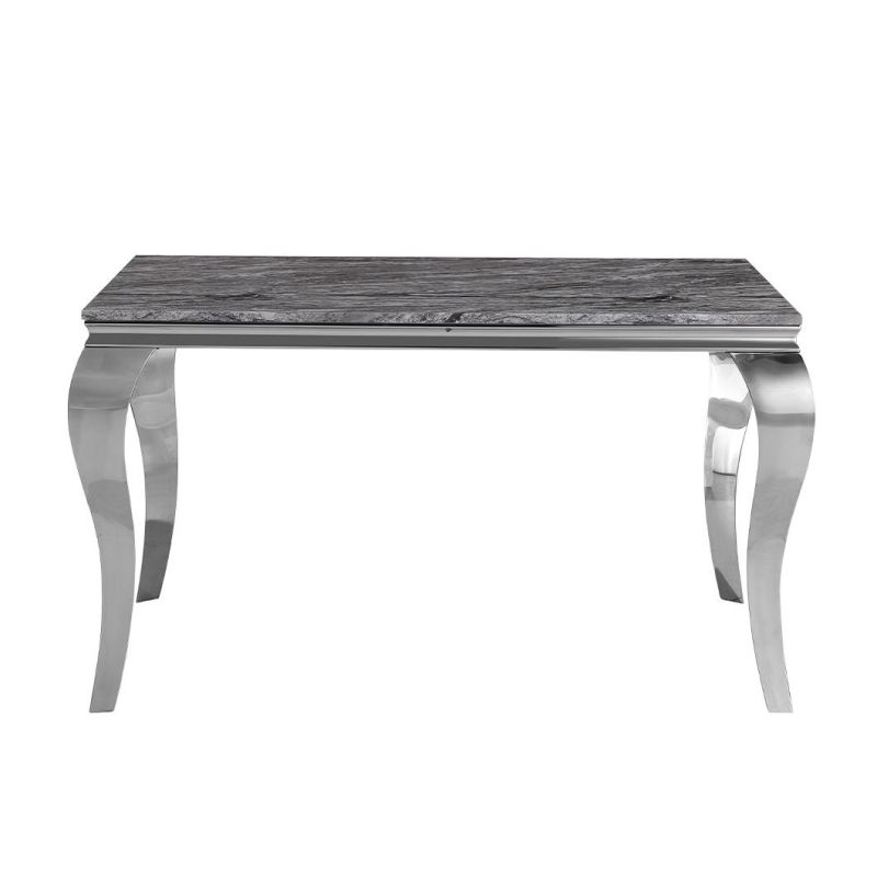 China Wholesale Factory Price Stainless Steel Glass Top Console Table