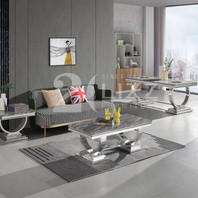 Hot Selling Modern Simple Design Home Furniture European Dining Room Top Metal Dining Table