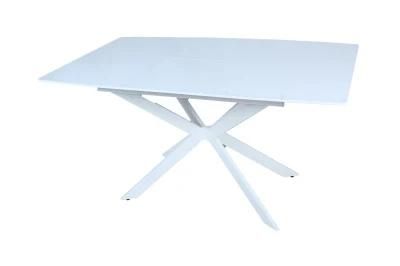 Wholesale Home Dining Room Furniture MDF Gloss Painting Top Extendable Dining Table