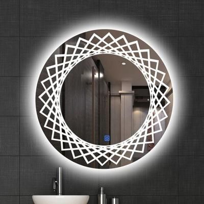 Hotel Wall Decorative Round Bathroom Vanity Glass Smart Mirror with Lights