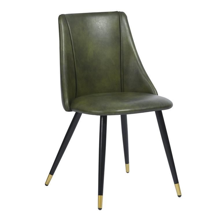 Nordic Home Restaurant Bedroom Furniture Velvet PU Leather Leisure Banquet Party Furniture Chair Dining Chairs