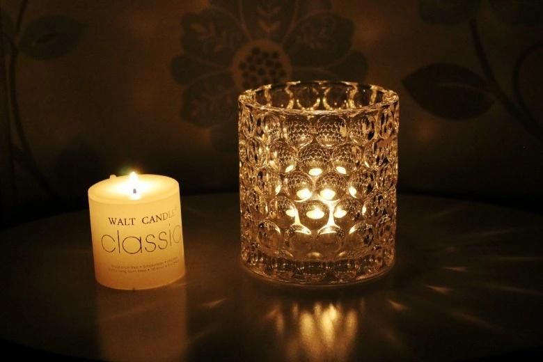 China Glass Factory Whole New Design Glass Candleholder for Tealight Candle /Plant, Glass Cup, Glass Ware