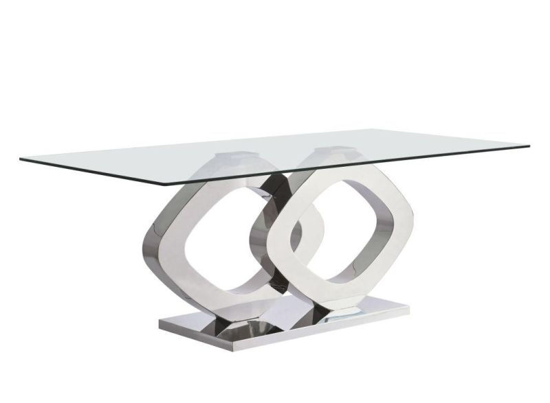 Popular Design Dining Table Stainless Steel Silver