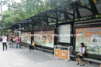 Quality Steel Structure Wind Resist Bus Stop Shelter