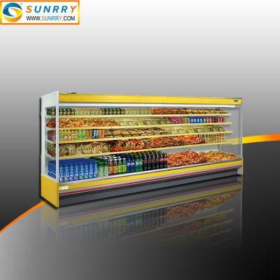 Commercial Supermarket Fridge Curtain Display Cooler Showcase
