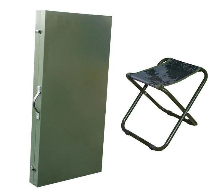 Outdoor Camping Furniture High Quality Steel Folding Stool Table for Field Training