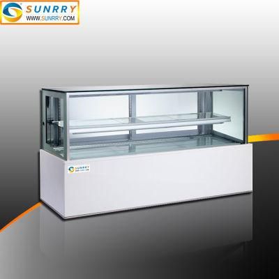 High Quality Commercial Refrigerated Glass Display Cake Showcase