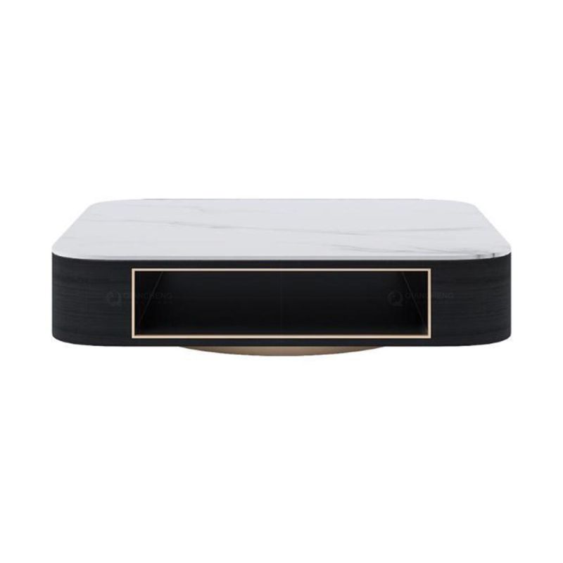 European Designer Small Square White Coffee Table