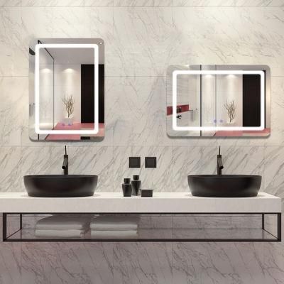 Modern Home Furniture Rectangluar Silver Glass Bathroom Mirror