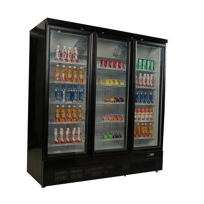 Factory Wholesale Price Drinks Upright Showcase Transparent Glass Door Chiller