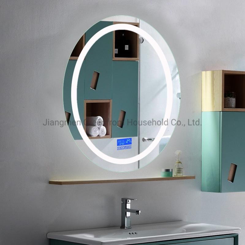 Oval Shape LED Light Fog Free Bath Room Mirror